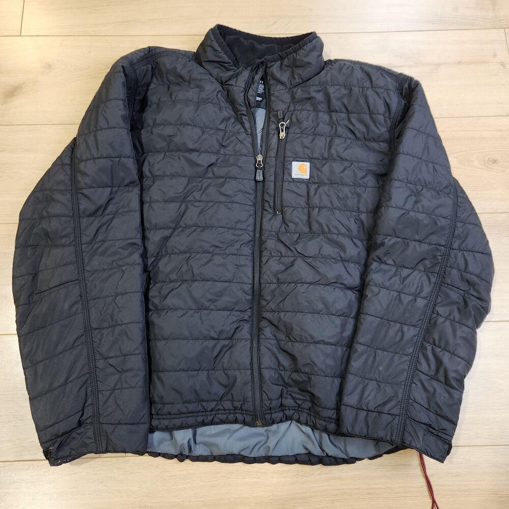 Carhartt Gilliam Rain Defender Puffer Jacket Mens 2XL Black Insulated Workwear